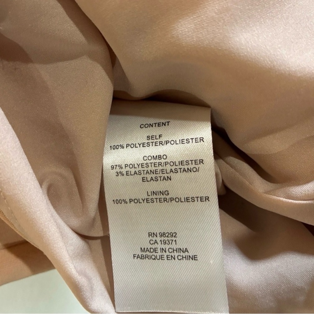 Tibi Shirred Sleeve Corset Waist Shift Dress Tan and Yellow - Picture 10 of 11